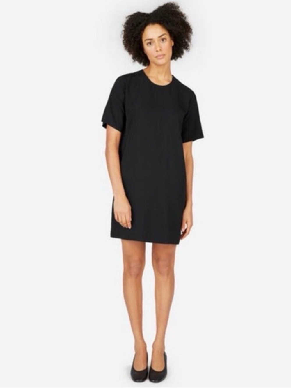 EVERLANE Japanese GoWeave Zipper Back Shift Mini Dress Minimalist Size 0